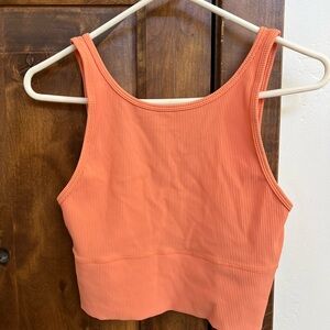 LuluLemon Orange crop ribbed tank